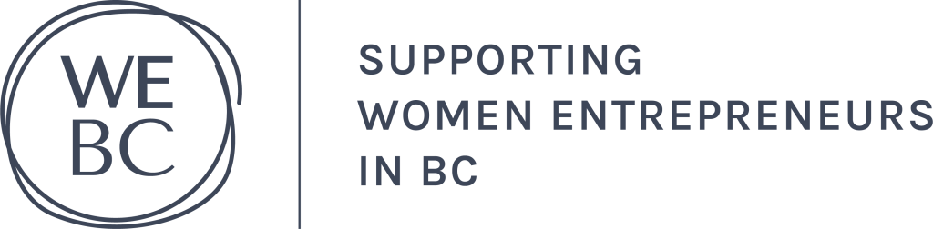 WeBC tagline logo - 'supporting women entrepreneurs in BC'
